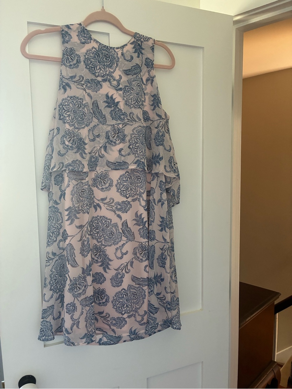 Tommy Hilfiger Pink Mini Dress with Blue Floral Print